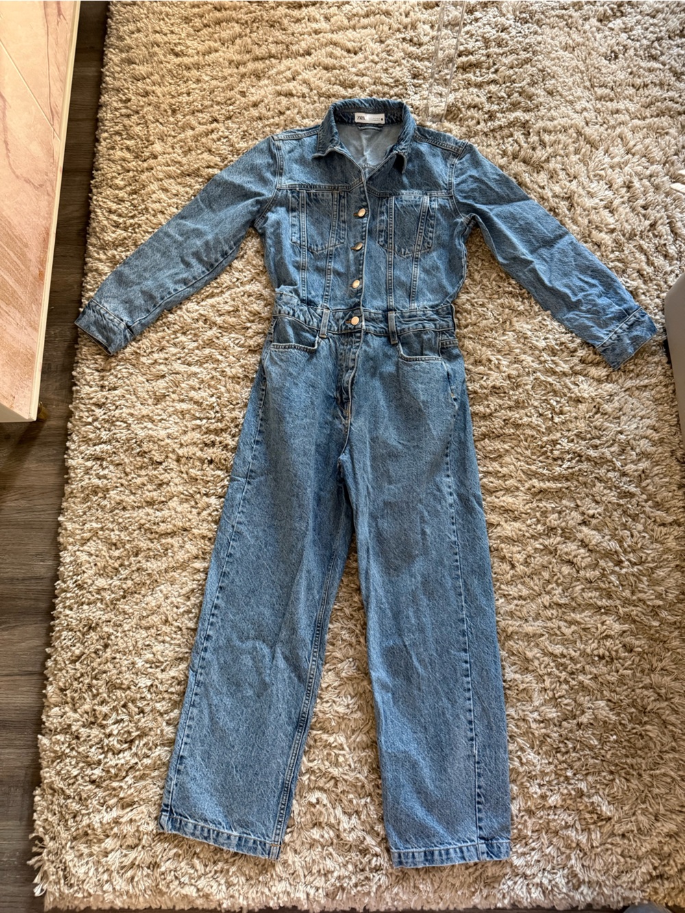 Zara women’s denim jumpsuit